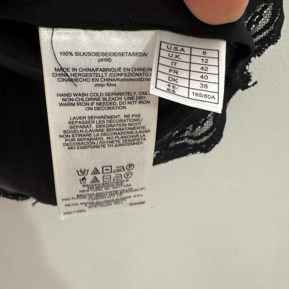 brooks brothers Black Silk‎ Mini Slip Dress Size 6 - Picture 5 of 5